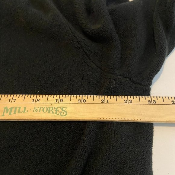 Catherines Women Plus 1X Open Front Cardigan Sweater Black Metallic Trim Knit - Picture 6 of 8